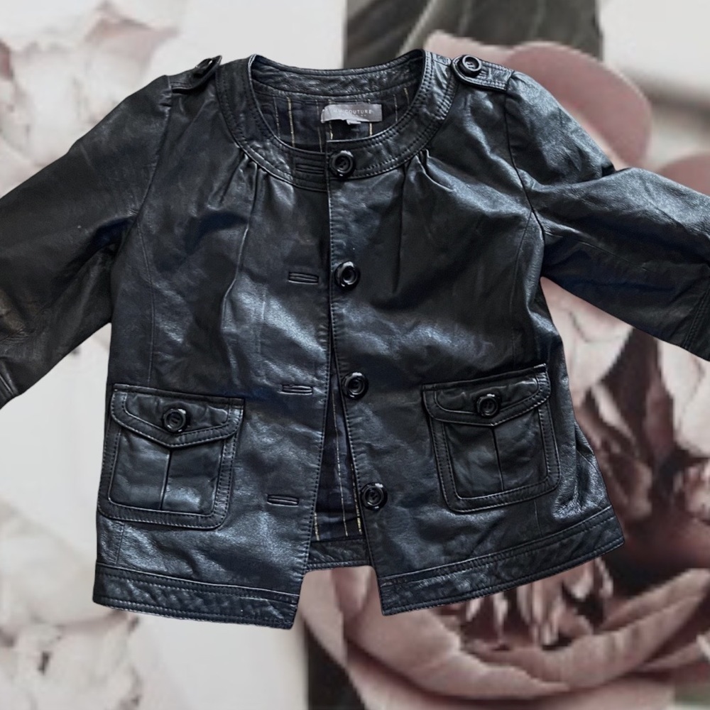 Leather short sleeve jacket​​​